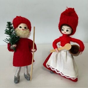 Vintage Anne Beate Yarn Wrapped Dolls Denmark